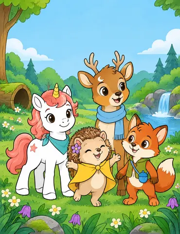 Cover of Ruby’s Magical Forest Coloring Adventure, kids' coloring book by Mohd Ismail