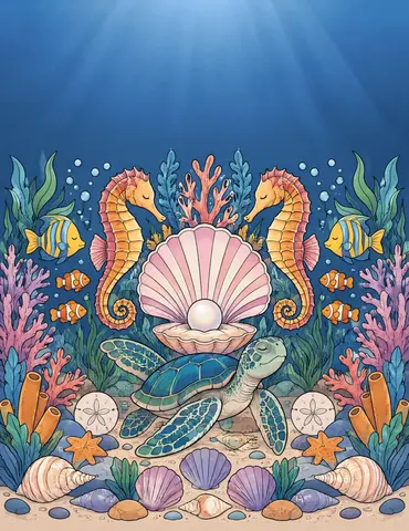 Cover of Tides of Calm, adult coloring book by Laurent Blanc