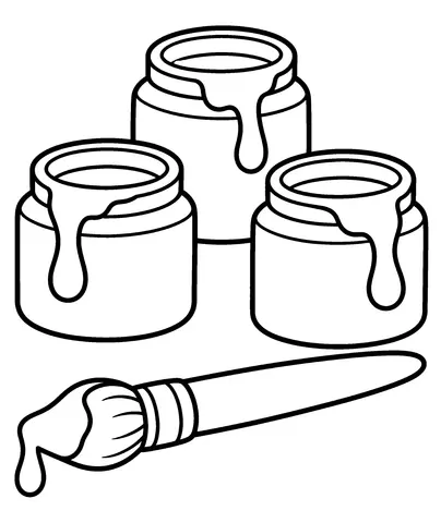 Potes de Tinta Escolha uma cor para cada pote de tinta.