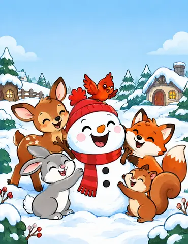 Cover of Snowy Little Adventures, a kids' coloring book by Momma J
