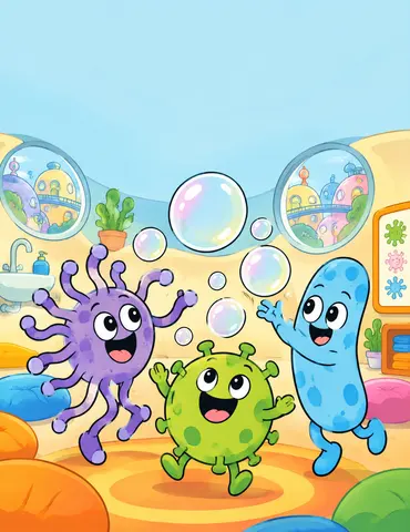 Cover of The Three Silly Virus Pals, kids' coloring book by Sara Mira