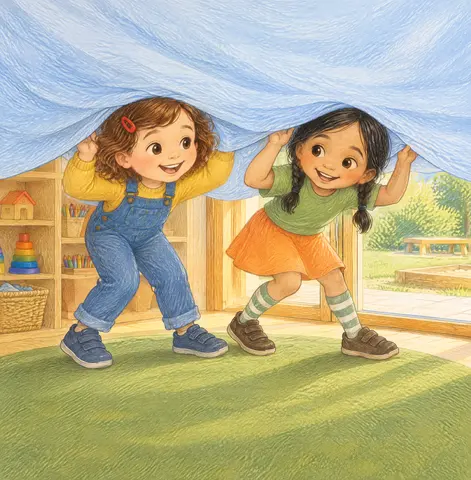 Schipp, schapp, ihre Wolke wandert auf vier Füßen.