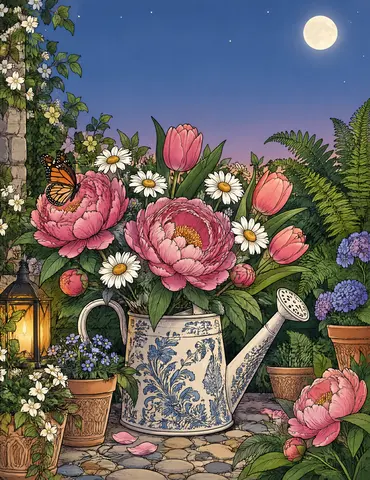 Cover of Jardin à colorier, an adult coloring book by Tekas