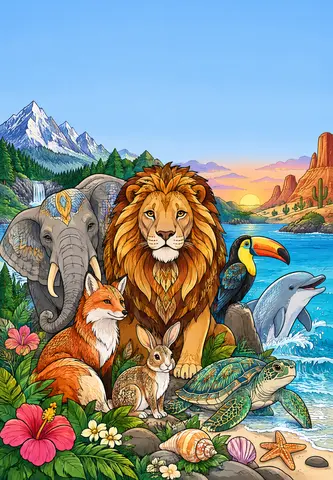 Cover of Wild Wonders in Color, adult coloring book by Jamie Lee