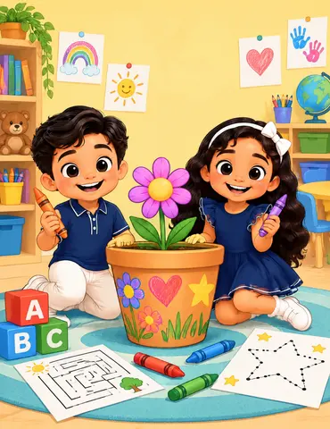 Cover of Preschool Activity Book for Kids Ages 3–5, a kids' activity book by Adam and Dana
