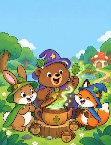 Cover of The Forest’s Silliest Spellcasters, kids' coloring book by Michael