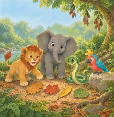 Suri and Etta each found a leaf.