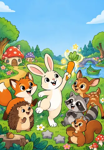 Cover of Wiggly Wonders of the Magic Woods, kids' coloring book by JKB