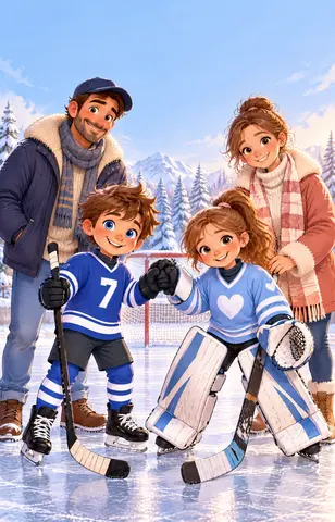 Cover of Leo und seine Eishockey-Abenteuer, early chapter book by Christian Schmahl