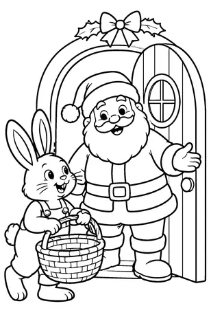 Page 9 of Christmas Animal Helpers Coloring Book