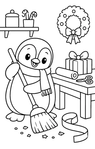 Page 13 of Christmas Animal Helpers Coloring Book