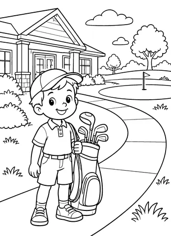 Page 7 of Golf Day to Color