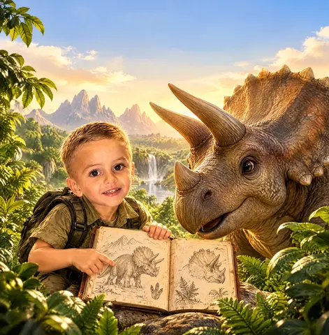Cover of ADAM le chasseur des dinosaures, picture book by ADAM