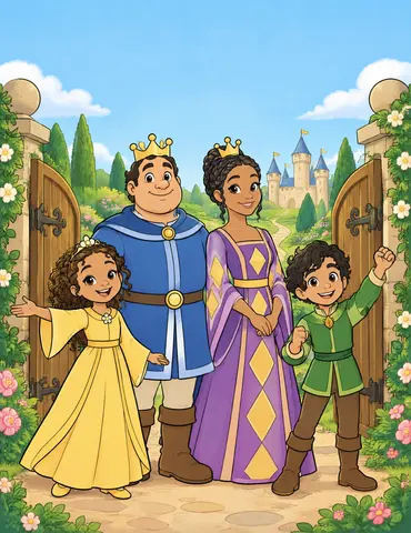 Cover of The Castle Beyond the Garden Gate, kids' coloring book by Tamie Swann
