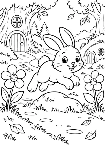Page 9 of Cozy Woodland Friends to Color