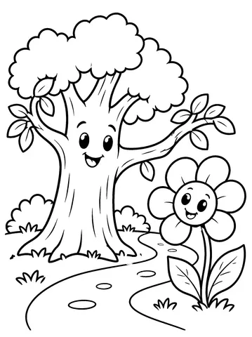 Page 7 of Magical forest friends coloring book