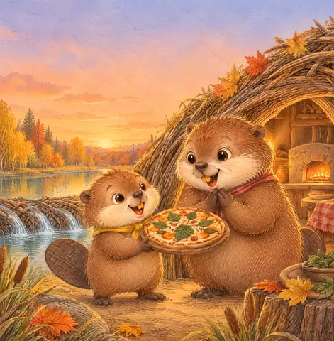 Cover of A little too at the beaver lodge, picture book by Penelope