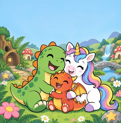 Cover of Dino-Mite Magical Creatures, kids' coloring book by Ashley Jacobs