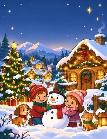 Cover of 24 Petites Magies avant Noël, kids' coloring book by Julie Gaillard