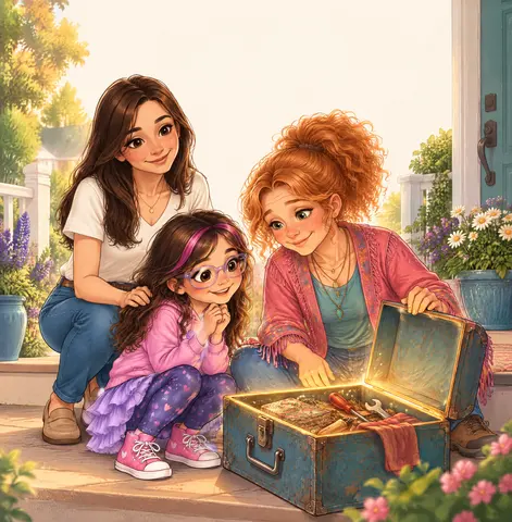 Cover of Grandma Sitting and the Secret Toolbox, a picture book by Susan Kipp