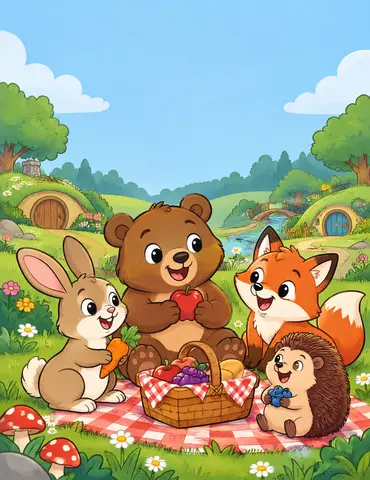 Cover of The Cozy Woodland Coloring Book, a kids' coloring book by Clinton Kazadi