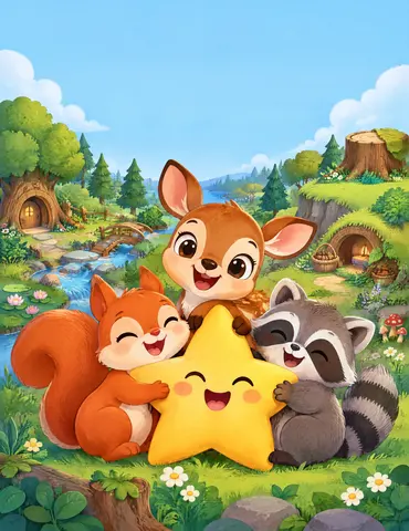 Cover of Forest friends, a kids' coloring book by Dency Senthilrajan