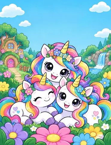 Cover of Unicorn Hideaways to Color, kids' coloring book by Kiyan Nazar