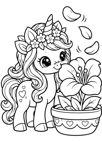 Page 2 of Unicorn Hideaways to Color