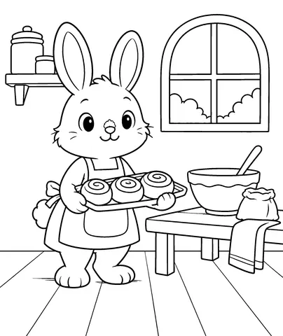 Buns Go Poof Can you color Dottie and the big buns?