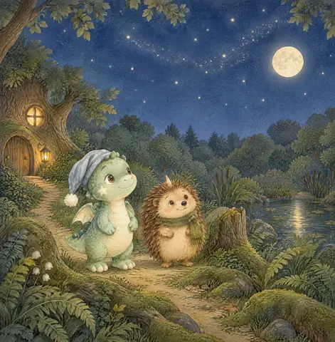 His worried toes uncurl. “Hello, Hedgehog! You’re awake too.” “Will you help me look?”