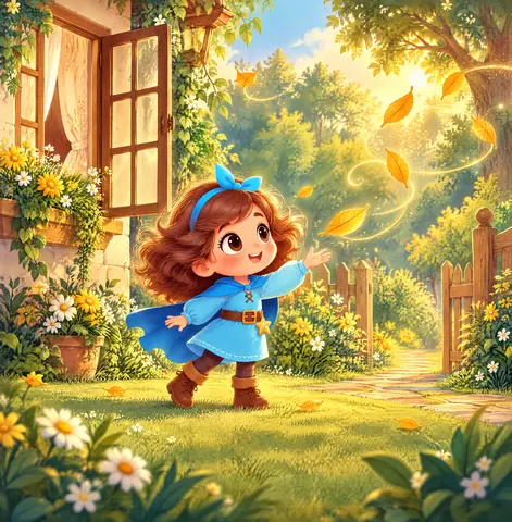 The Garden and the Magical Breeze Stella steps into her garden as a magical breeze swirls around her, inviting her on a new…