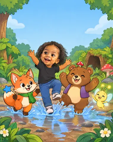 Cover of Bramble’s Boots and Forest Friends, a kids' coloring book by Charise Dupree