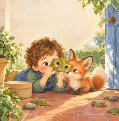 Cover of La volpina sulla soglia, picture book by Rio Sopaj