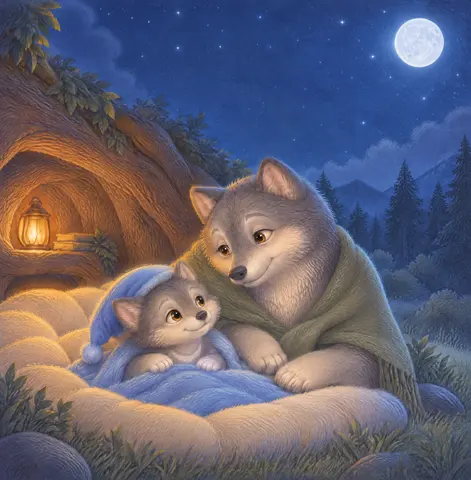 Cover of Little Wolf and the Friendly Dark, a baby & toddler book by Carlos Garcia