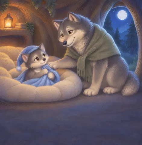 “Here,” whispers Parent Wolf.