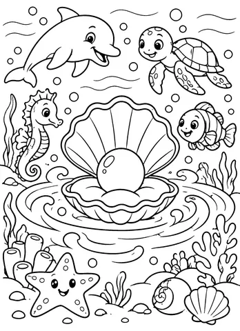 Page 9 of Ocean Circles to Color