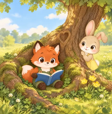Under the oak, Pip opened his book.