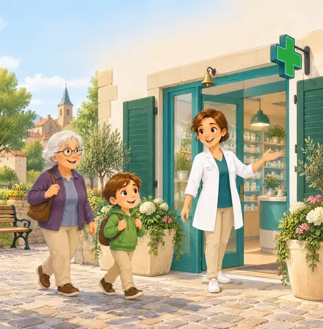 Au village, une porte s’ouvre comme un sourire.