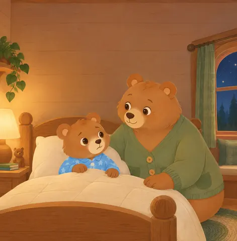 Cover of The Little Bear Who Couldn’t Sleep, picture book by Dalal Ali