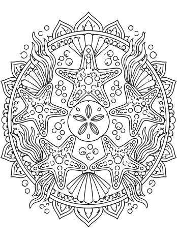 Page 11 of Ocean Mandalas to Color