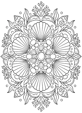 Page 7 of Ocean Mandalas to Color