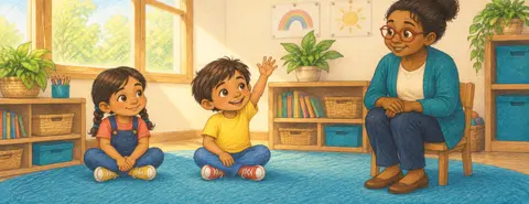 Sometimes I'll have something exciting to say. I might be bursting with words! But I'll remember: Raise my hand. Wait my…