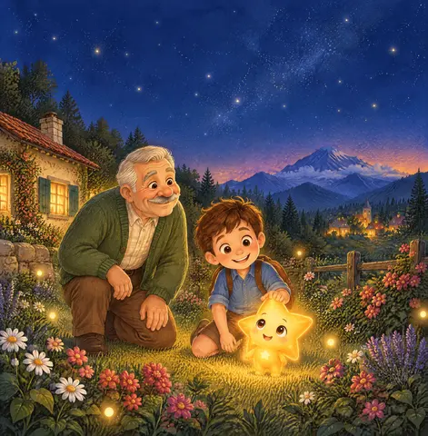 Cover of Звездата, която падна в градината, a picture book by Petar Ivanov