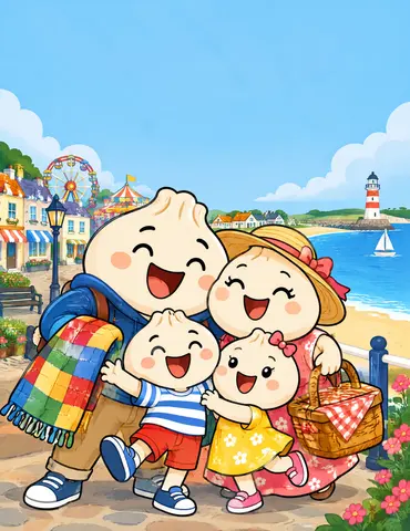 Cover of Dumpling Family Days Out, kids' coloring book by Norma Garcia
