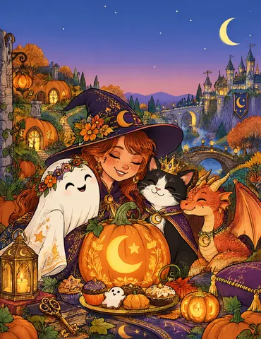 Cover of The Kingdom of Kindly Haunts, adult coloring book by David Gridley