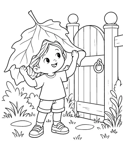 Pip's Leaf Hat Color Pip and his big leaf hat.