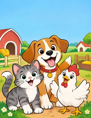 Cover of Livre de Coloriage des Animaux de la Ferme pour Enfants : 30 Dessins Amusants et Faciles à Colorier, kids' coloring book by Firas Messaoud