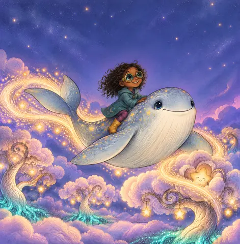 Cover of The Sky-Whale’s Stardust Trail, a picture book by Maricela Rodriguez