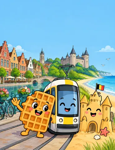 Cover of Kleur België, kids' coloring book by Amal Mhawish