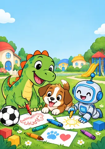 Cover of Doodle, Stomp, and Play!, kids' coloring book by Rita